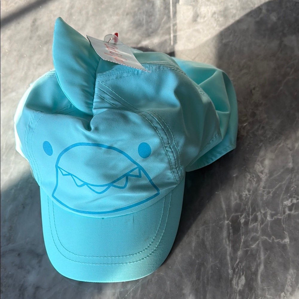 Cat & Jack Light Blue Shark Face Kids Cap Size 2T-5T
